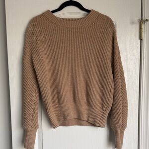 Madewell Women's Tan Crew Neck Sweater